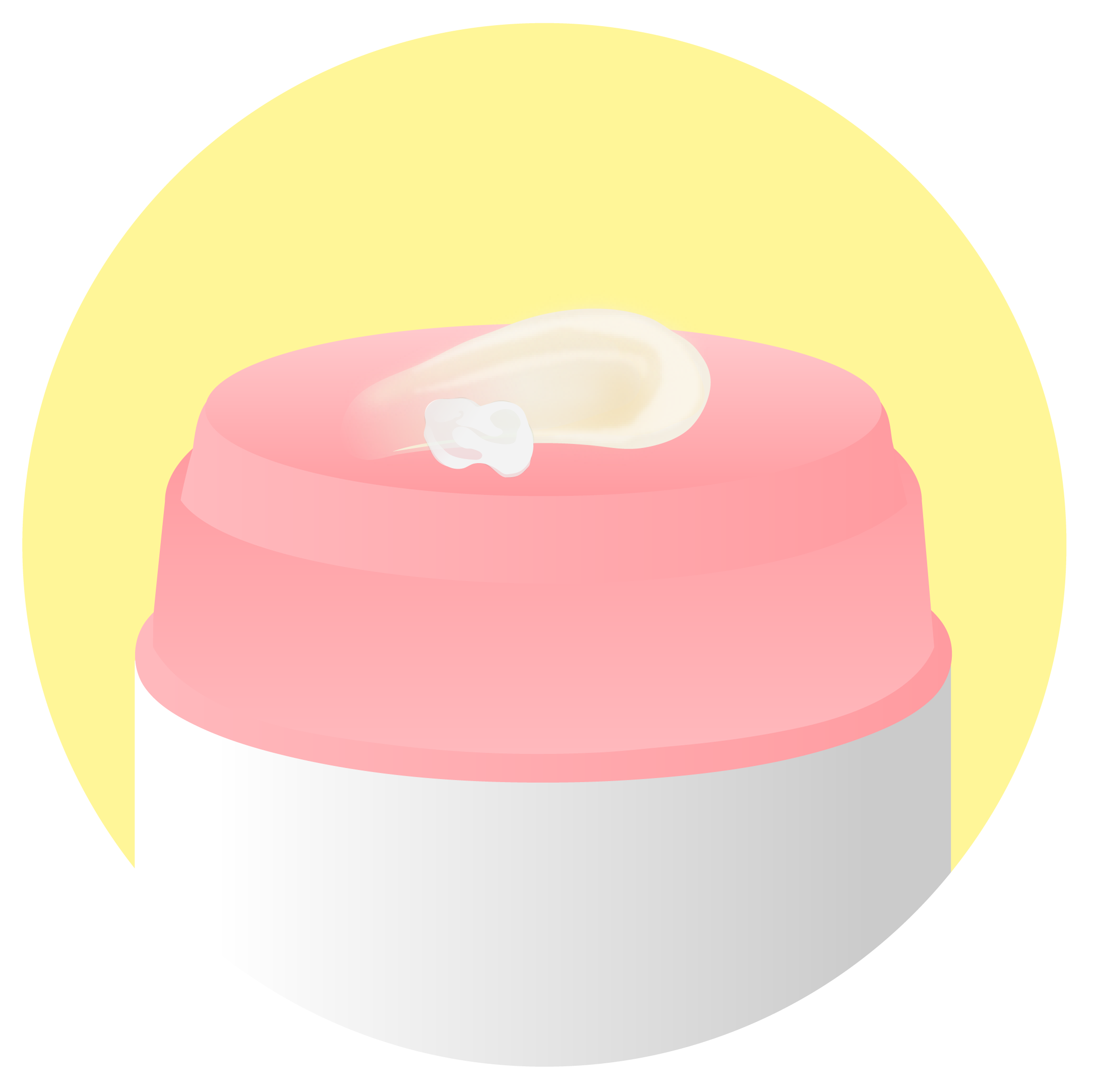 Illustration of Bora Barrier cream with a pump of cream on top with aother component that you can put into a skin care smoothie.