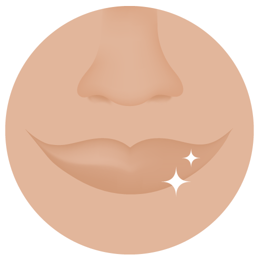 Illustration of lips applied with Wonderwild Miracle Butter