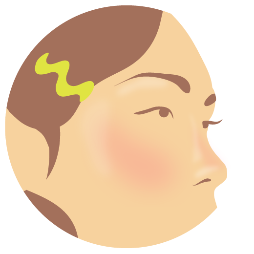illustration of a woman's cheek with a blush flush